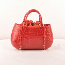 Torebka Fendi B Fab Red Crocodile Veins Leather Medium z uchwytem u góry