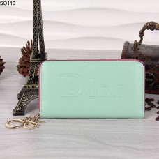 Portfel Christian Dior Light Green z zamkiem błyskawicznym 116 Portfel Christian Dior Light Green z zamkiem błyskawicznym 116