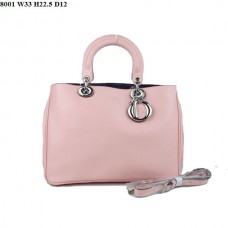 Dior Diorissimo Mała Torebka Różowa Skóra Nappa (Srebrne Okucia) 8001
