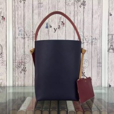 Celine Twisted Cabas Mała Torebka Ze Skóry Cielęcej Bordowej/Granatowej