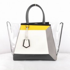 Fendi 2Jours Biała przezroczysta torba PVC
