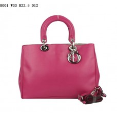 Dior Diorissimo Mała Torebka Peach Nappa Leather (Silvery Hardware) 8001