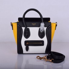 Mała torba podróżna Celine w kolorze czarno-białym i żółtym Mała torba podróżna Celine w kolorze czarno-białym i żółtym