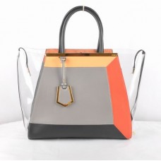 Fendi 2Jours Szara Przezroczysta Torba PVC
