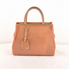 Fendi 2jours Light Coffee Cross Veins/Ferrari Leather Small Bag