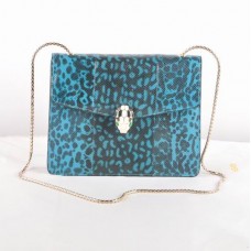 Torba na ramię Bvlgari Serpenti Snake Veins Leather w kolorze niebieskim 605 Torba na ramię Bvlgari Serpenti Snake Veins Leather w kolorze niebieskim 605