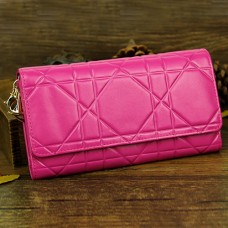 Portfel Continental ze skóry lakierowanej Christian Dior Cannage 0016 Rose Portfel Continental ze skóry lakierowanej Christian Dior Cannage 0016 Rose
