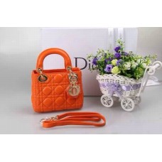 Replika Dior Lady Default Lambskin Orange Replika Dior Lady Default Lambskin Orange