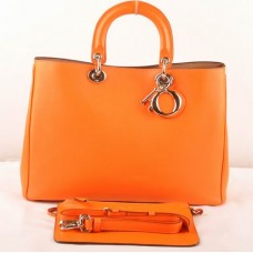 Dior Diorissimo Jumbo Bag Orange Original Leather (Golden Hardware) 602