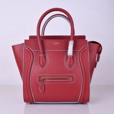 Torba podróżna Celine Medium Luggage Tote w kolorze czerwono-niebieskim, 26 cm