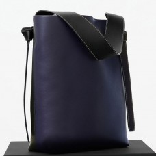 Celine Twisted Cabas Mała Torebka ze Skóry Cielęcej Granatowej/Czarnej