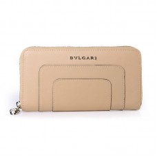 Bvlgari Serpenti Original Leather Zipped Wallet Apricot 201301 Bvlgari Serpenti Original Leather Zipped Wallet Apricot 201301