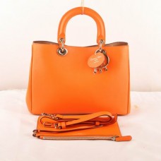 Dior Diorissimo Medium Bag Orange Original Leather (Golden Hardware) 603