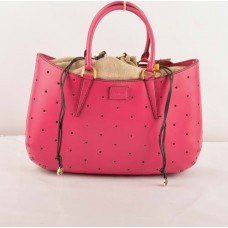 Duża torba Fendi B Fab Peach Ferrari ze skóry perforowanej z uchwytem u góry