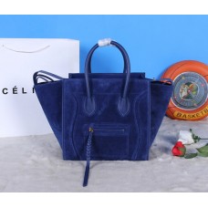 Torebki Celine Royal Blue Boston Suede