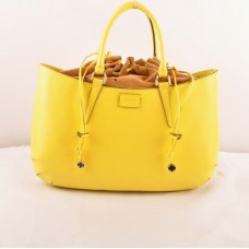 Duża skórzana torba Fendi B Fab Lemon Yellow Ferrari z uchwytem u góry Duża skórzana torba Fendi B Fab Lemon Yellow Ferrari z uchwytem u góry