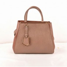 Fendi 2jours Dark Coffee Cross Veins/Ferrari Leather Small Bag