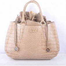 Duża torba Fendi B Fab Khaki ze skóry krokodyla z uchwytem u góry Duża torba Fendi B Fab Khaki ze skóry krokodyla z uchwytem u góry