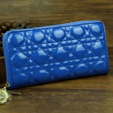 Dior Lakierowany długi portfel skórzany 030 Niebieski Dior Lakierowany długi portfel skórzany 030 Niebieski