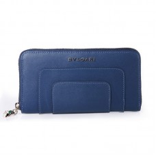 Bvlgari Serpenti Original Leather Zipped Wallet Blue 201301 Bvlgari Serpenti Original Leather Zipped Wallet Blue 201301