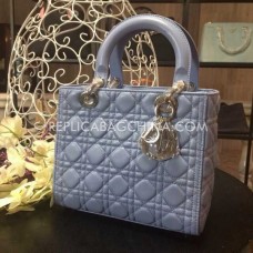 Replika torebki Dior Lady Default Lambskin Silver