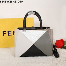 Fendi 2Jours Wielokolorowa Czarna Torba Skórzana Ferrari 8848