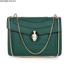 Torba na ramię Bvlgari Serpenti Calfskin Leather GM Dark Green 233 Torba na ramię Bvlgari Serpenti Calfskin Leather GM Dark Green 233