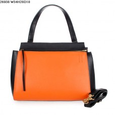 Torba Celine EDGE ze skóry cielęcej pomarańczowo-czarna 26938 Torba Celine EDGE ze skóry cielęcej pomarańczowo-czarna 26938