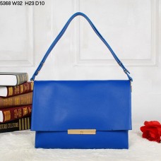 Torba na ramię Celine Blade Flap ze skóry cielęcej, niebieska, 5368
