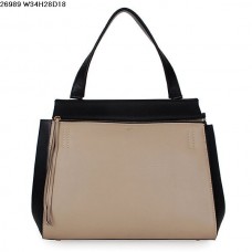 Celine EDGE Torba ze skóry cielęcej Beż/Czarny 26938