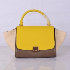Torebka Celine Medium Trapeze Yellow Khaki Beige