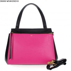 Celine EDGE Torba ze skóry cielęcej brzoskwiniowo-czarna 26938