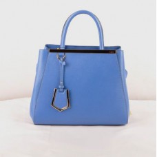 Fendi 2jours Blue Cross Veins Leather Small Bag