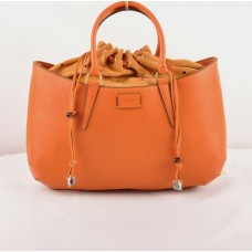 Fendi B Fab Pomarańczowa Ferrari Skórzana Duża Torba z Uchwytem Górnym