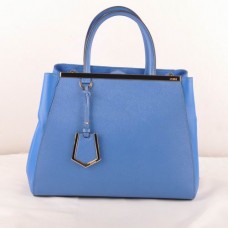 Fendi 2jours Blue Cross Veins/Ferrari Leather Medium Bag
