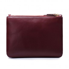 Duża torebka crossbody Celine Trio z bordowej skóry cielęcej