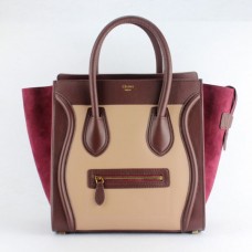 Duża torba podróżna Celine w kolorze nude wine zamszowa