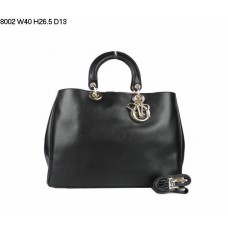 Dior Diorissimo Torba Jumbo Czarna Skóra Nappa (Złoty Sprzęt) 8002