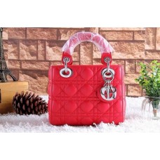 Replika Dior Lady Default Lambskin Red Replika Dior Lady Default Lambskin Red