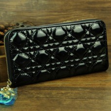 Dior Lakierowany długi portfel skórzany 030 Czarny Dior Lakierowany długi portfel skórzany 030 Czarny