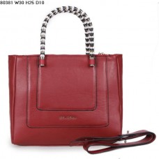 Bvlgari Nowa torba ręczna Serpenti Ferrari ze skóry fioletowo-czerwonej 80381