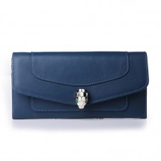 Bvlgari Serpenti Original Leather Wallet Blue 201302 Bvlgari Serpenti Original Leather Wallet Blue 201302