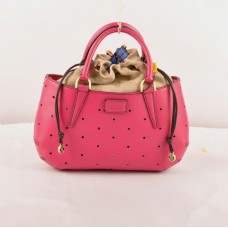 Fendi B Fab Peach Ferrari skórzana perforowana torba średniej wielkości z uchwytem u góry