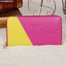 Portfel Christian Dior Multicolor Peach/Yellow Zipper 118 Portfel Christian Dior Multicolor Peach/Yellow Zipper 118