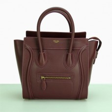 Torba podróżna Celine Medium Luggage Tote Wine Leather Bags Torba podróżna Celine Medium Luggage Tote Wine Leather Bags