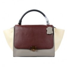 Celine Classic Gray Coffee Leather Bags Celine Classic Gray Coffee Leather Bags