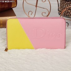 Portfel Christian Dior Multicolor Pink/Yellow Zipper 118 Portfel Christian Dior Multicolor Pink/Yellow Zipper 118
