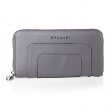 Bvlgari Serpenti Original Leather Zipped Wallet Khaki 201301 Bvlgari Serpenti Original Leather Zipped Wallet Khaki 201301
