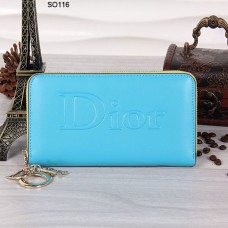 Portfel Christian Dior Sky Blue z zamkiem błyskawicznym 116 Portfel Christian Dior Sky Blue z zamkiem błyskawicznym 116