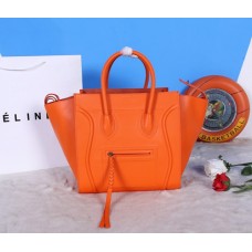 Torebki Celine Boston Orange Square Calfski Torebki Celine Boston Orange Square Calfski